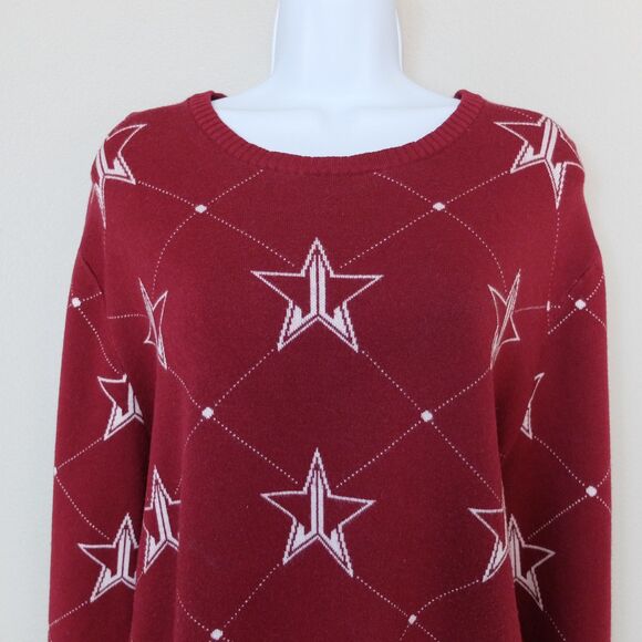 Jeffree Star Fashion Red Long Sleeve Sweater Size 3XL - Picture 2 of 6